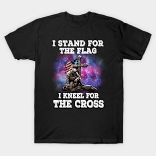 I Stand For The Flag I Kneel For The Cross, Memorial Day, Veteran, Patriotic T-Shirt